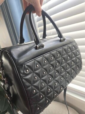 Saint Laurent Studded Leather Crossbody Satchel Bag